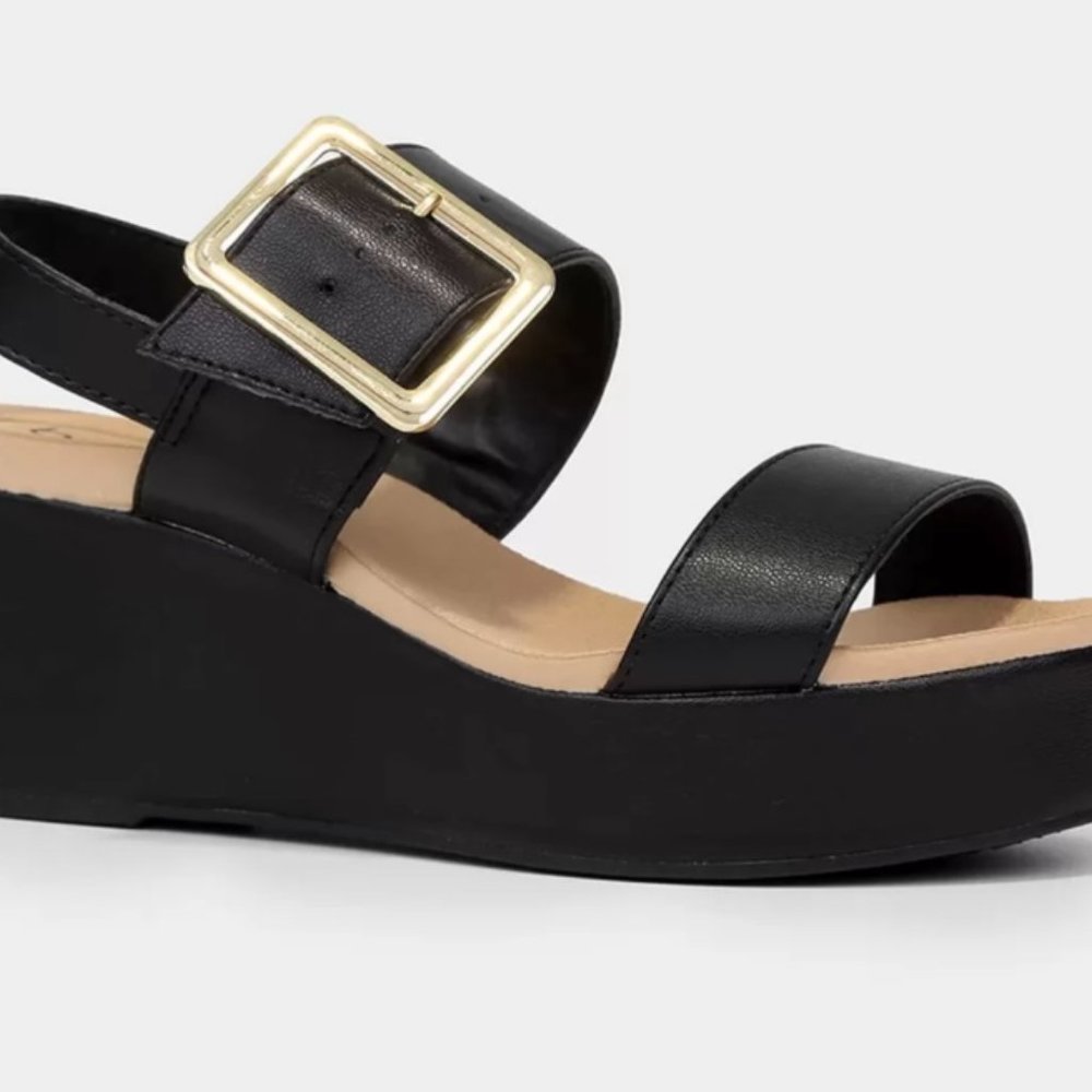 Beira Rio Women Shoes Wedge Size 10 Black Shoe